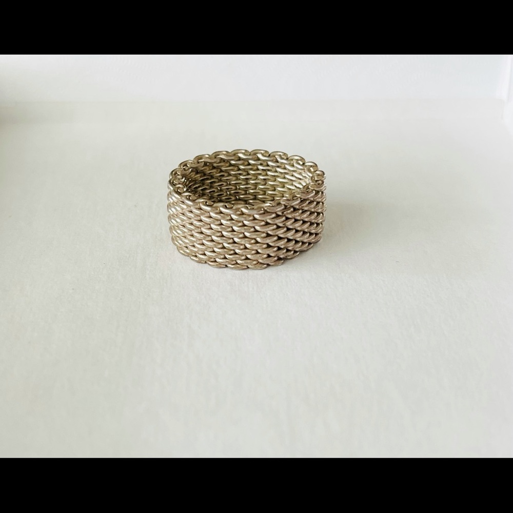 Tiffany & Co Sterling Somerset Mesh Ring